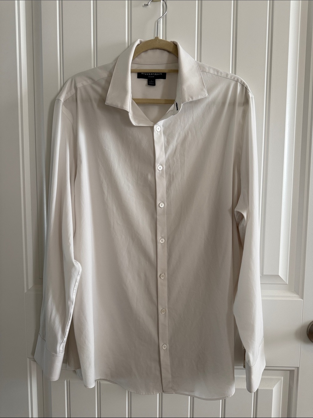 Mizzen+Main Leeward Classic Fit White Dress Shirt L